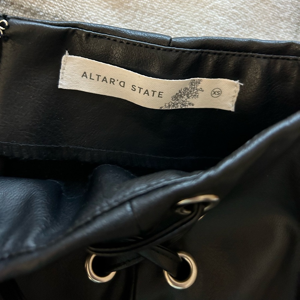 NWOT Altar’d State Black Mini Skirt Skort - Picture 3 of 6